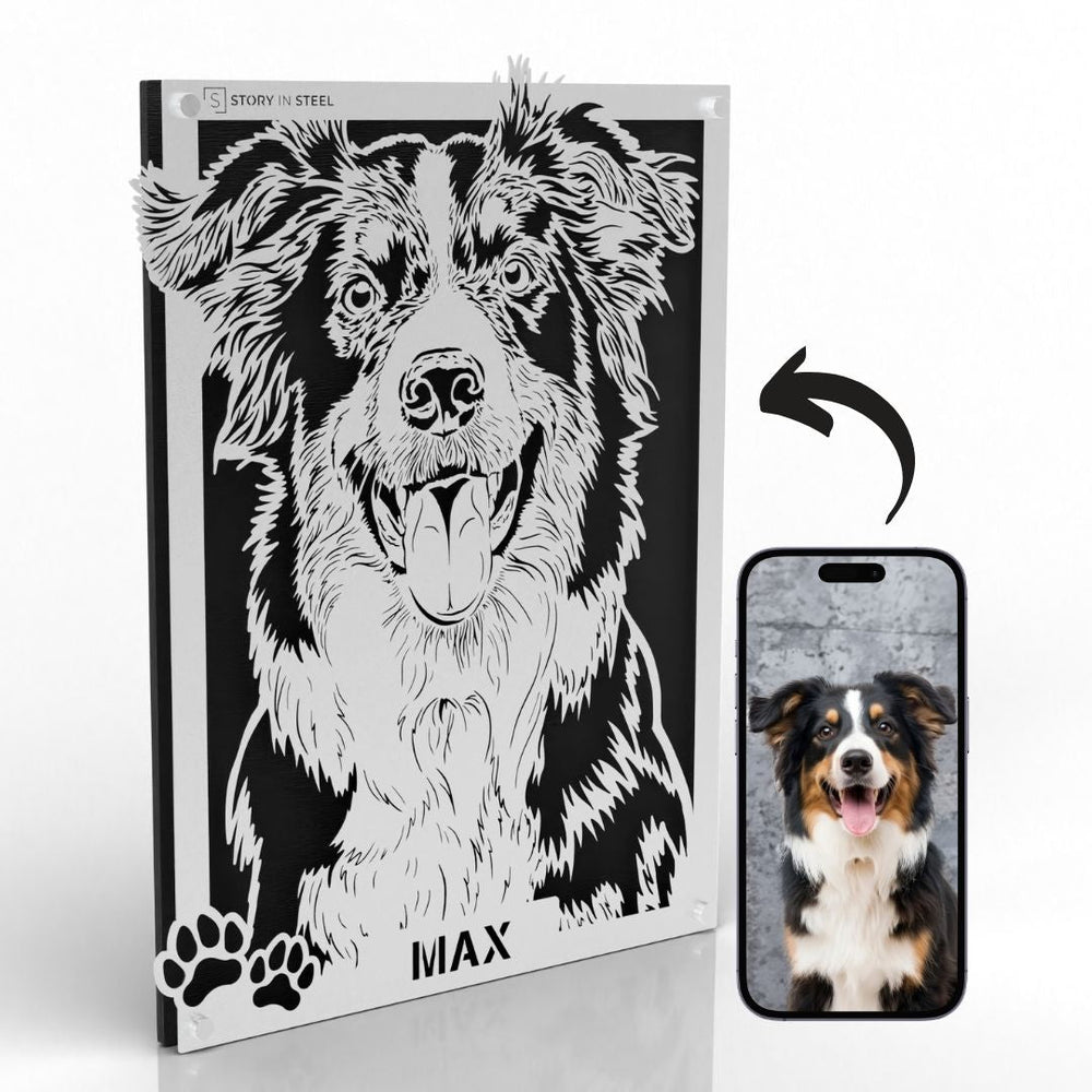 Custom Pet Metal Portrait - Story In Steel