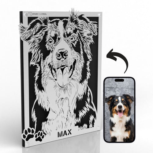 Custom Pet Metal Portrait - Story In Steel