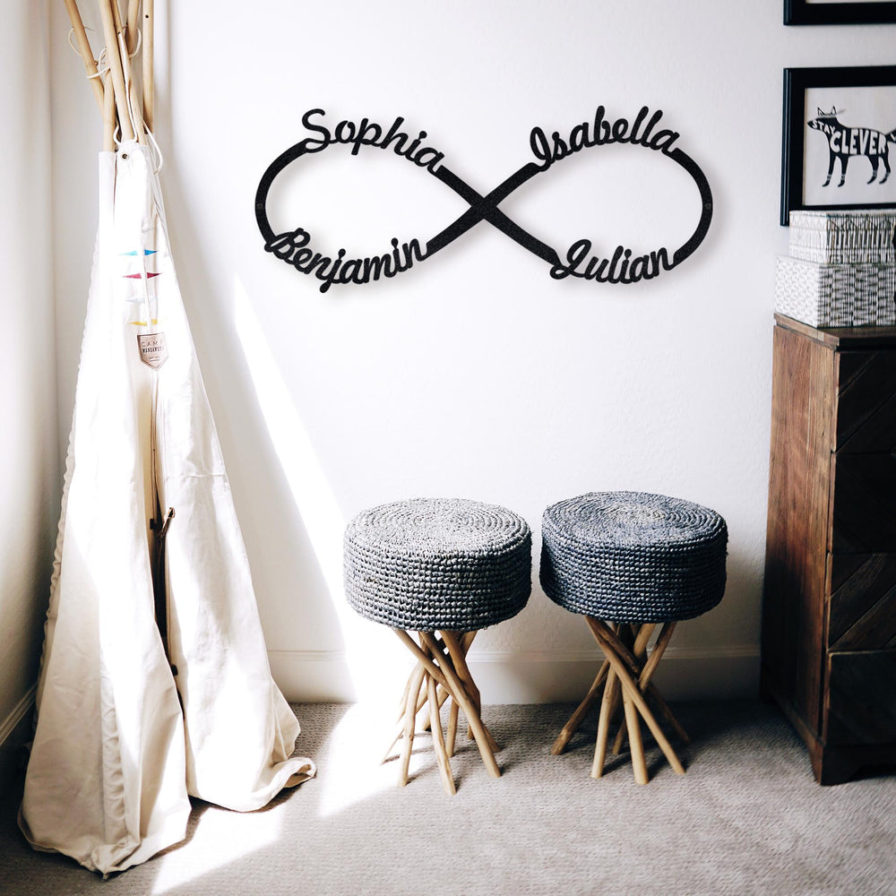 Personalized Multiple Name Infinity Monogram - Story In Steel