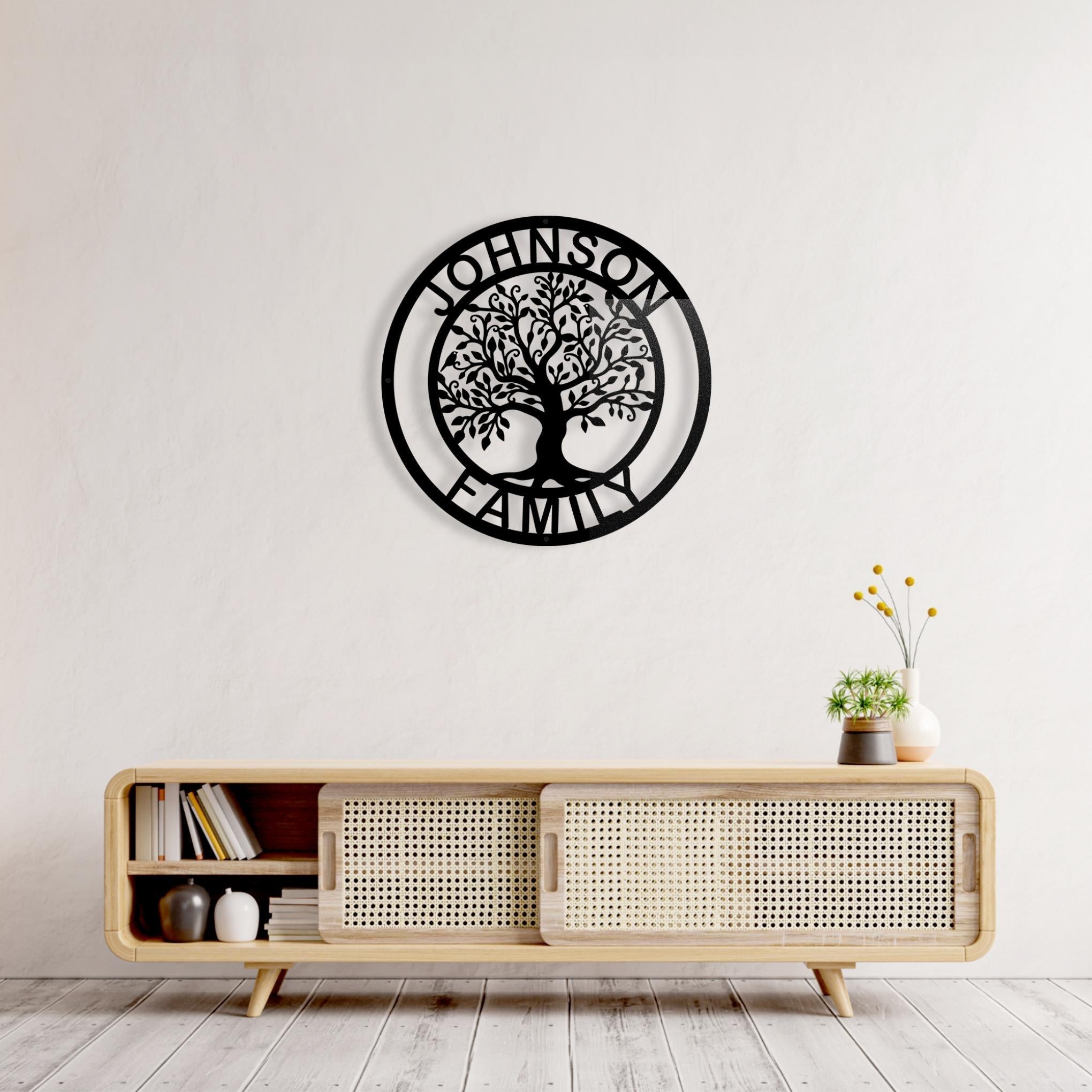 How Custom Metal Tree Monograms Refresh Winter Spaces - Story In Steel