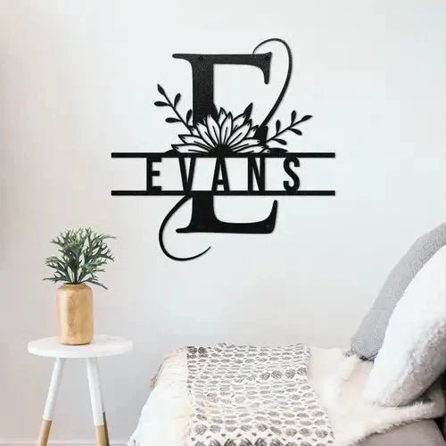 Want a Simple Way To Personalize Your Space Use an Initial Monogram Art - Story In Steel
