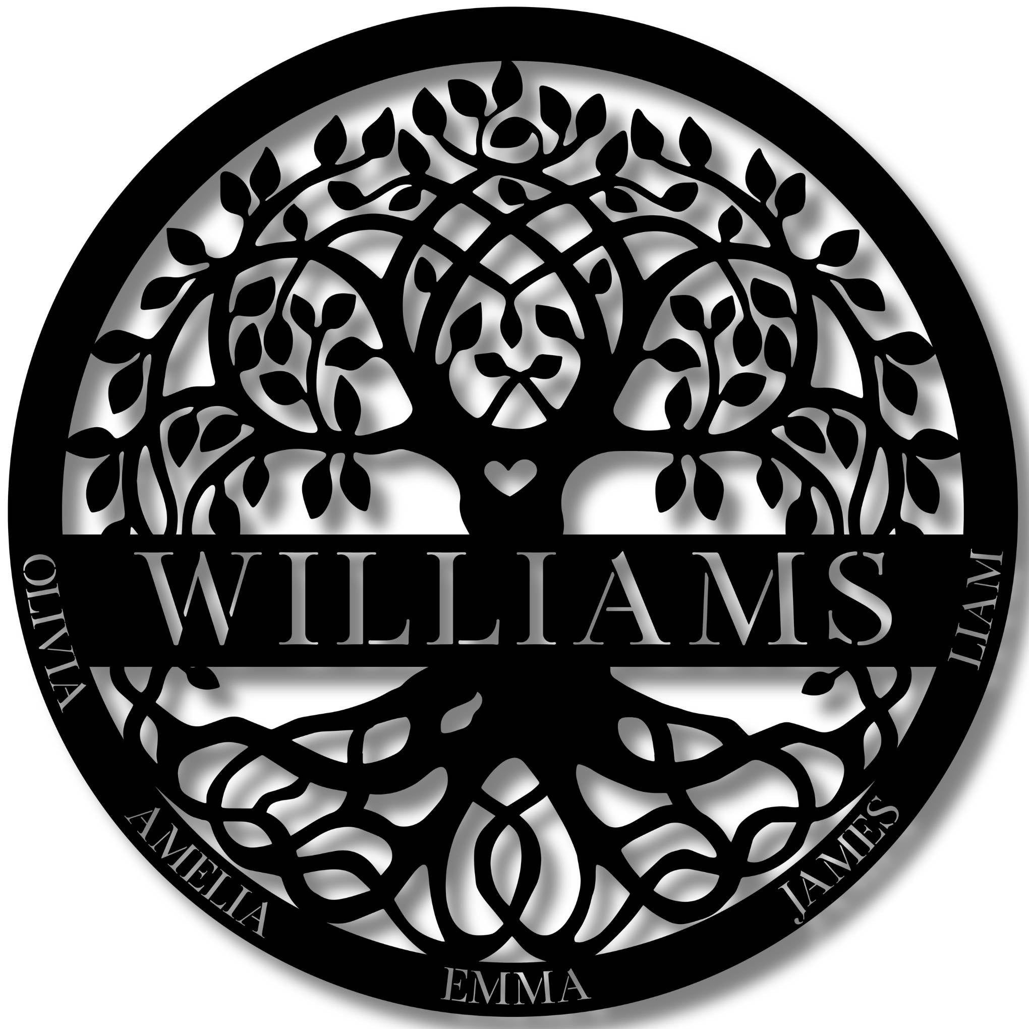 Personalized Tree of Life Monogram – Story In Steel