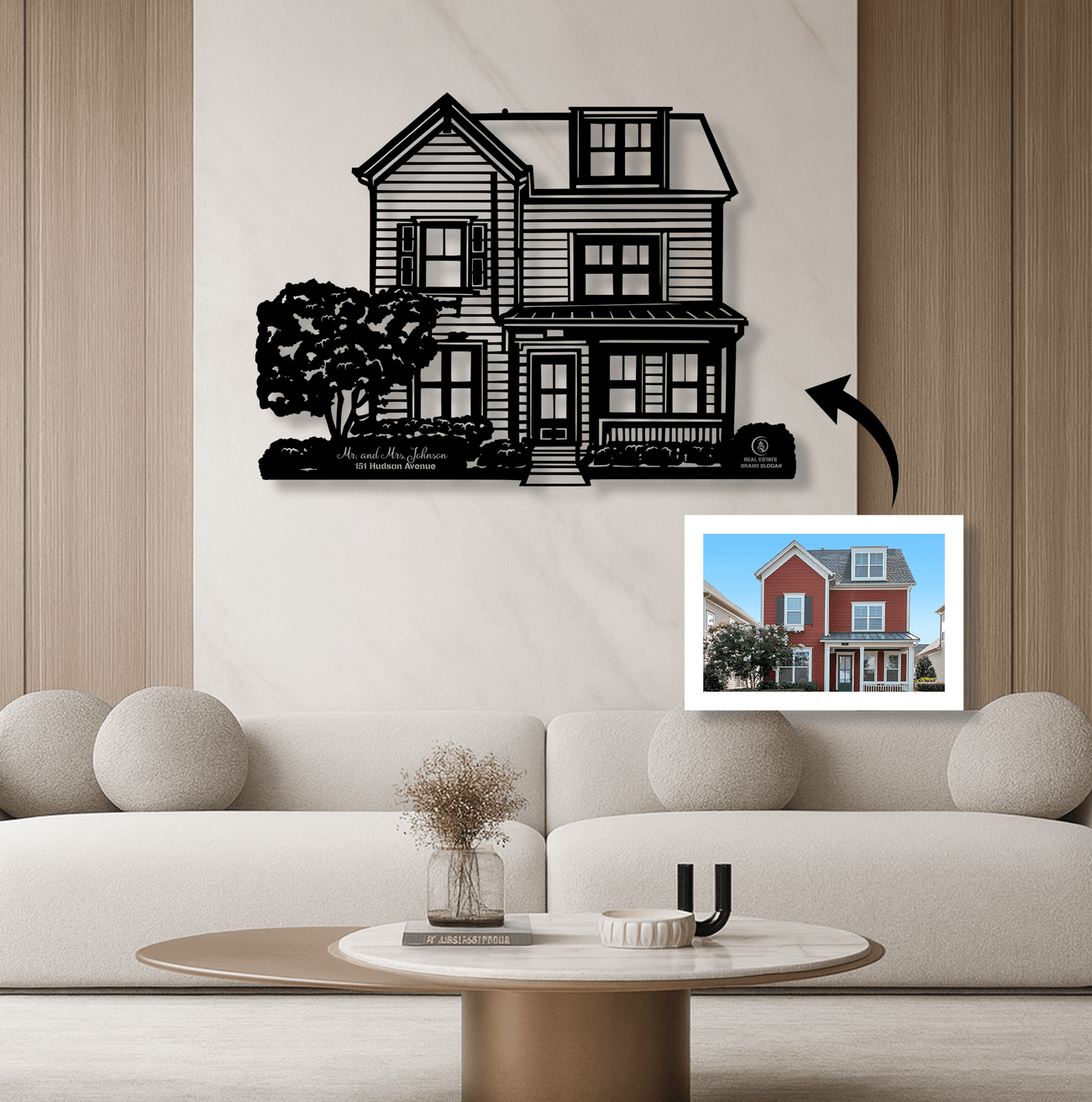 Custom Metal House Portrait | Realtor Closing Gift - Story In Steel
