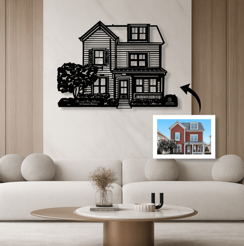 Custom Metal House Portrait | Realtor Closing Gift - Story In Steel
