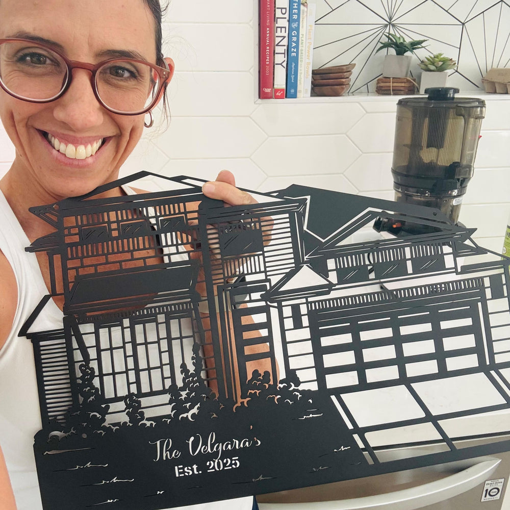 Custom Metal House Portrait | Realtor Closing Gift - Story In Steel