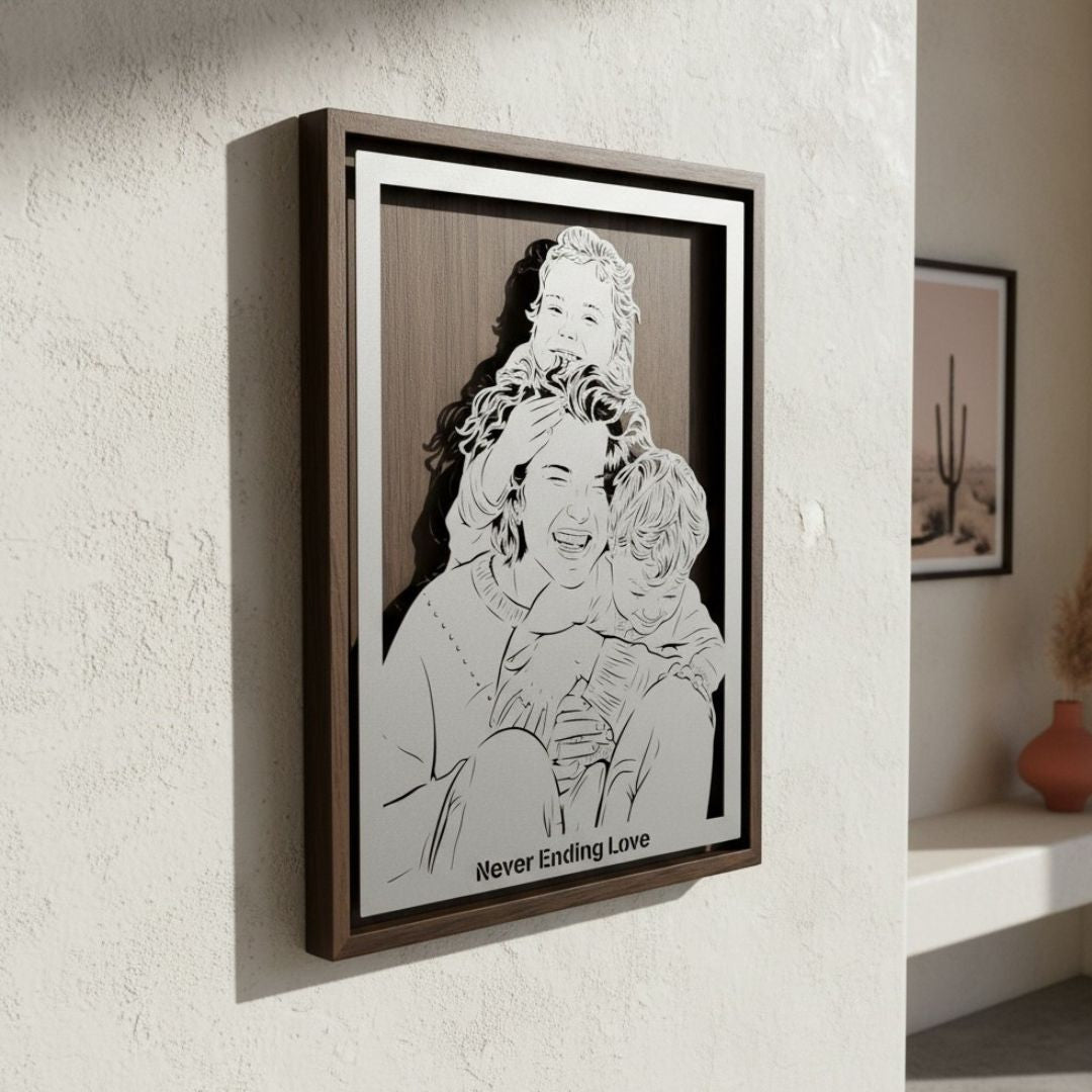Custom Metal Portrait Art | Handcrafted Wall Decor Piece – Story In Steel