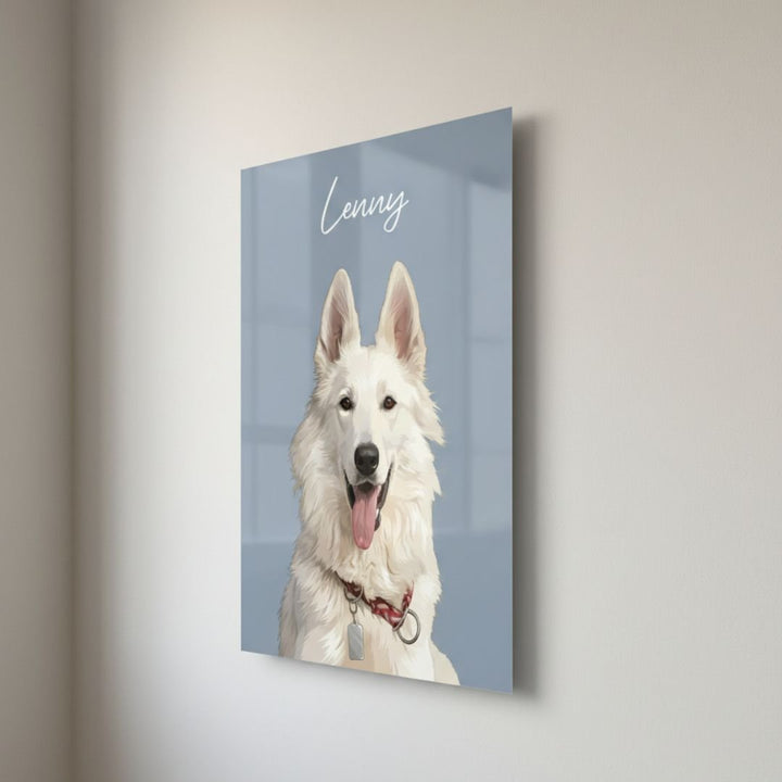 Custom Metal Print Pet Portrait - Story In Steel