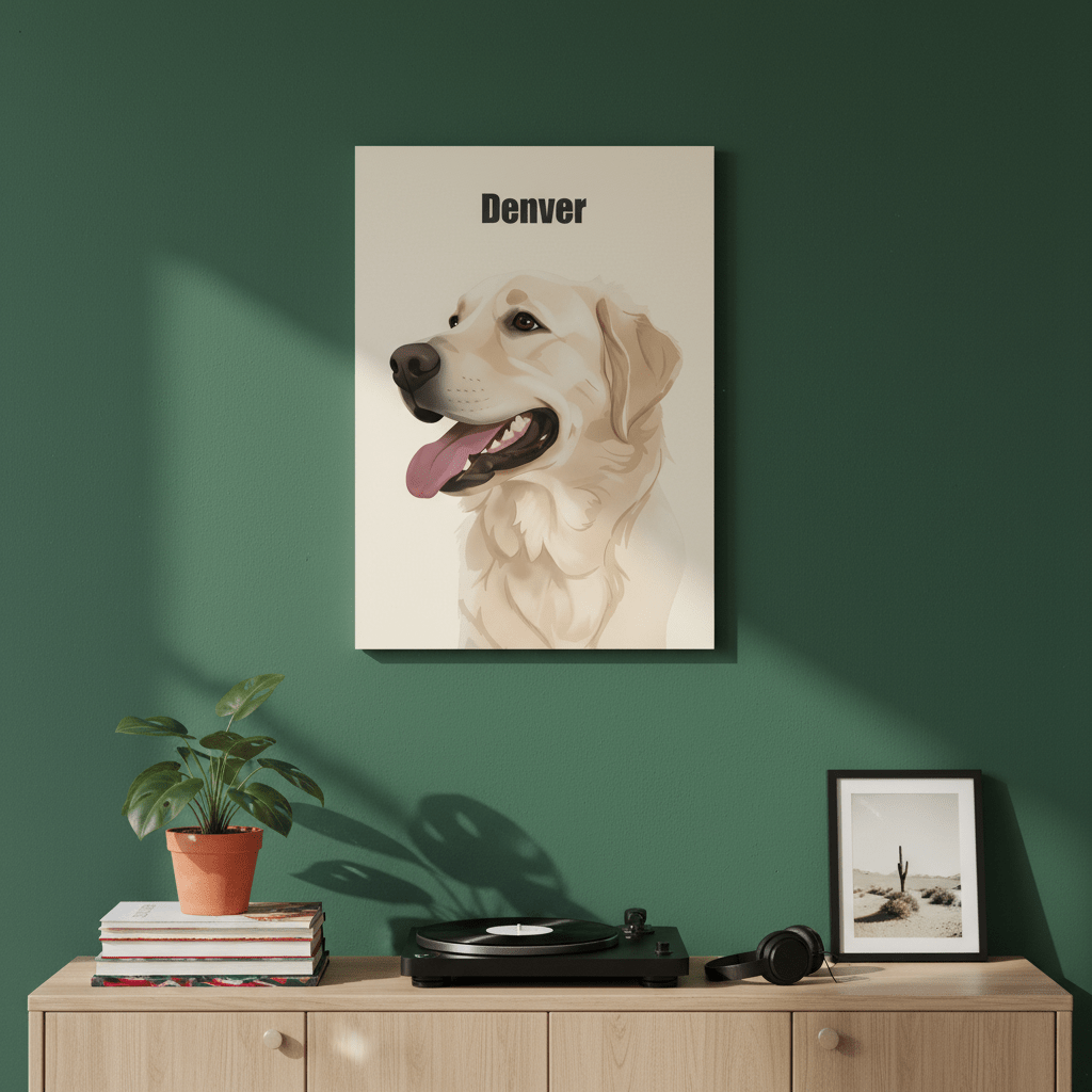 Custom Metal Print Pet Portrait - Story In Steel