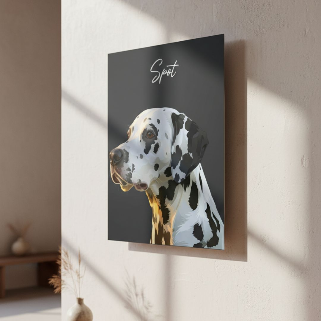 Custom Metal Print Pet Portrait - Story In Steel