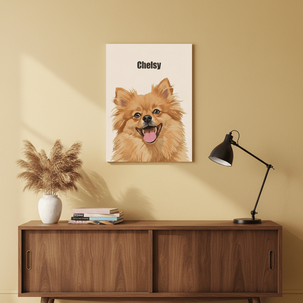 Custom Metal Print Pet Portrait - Story In Steel