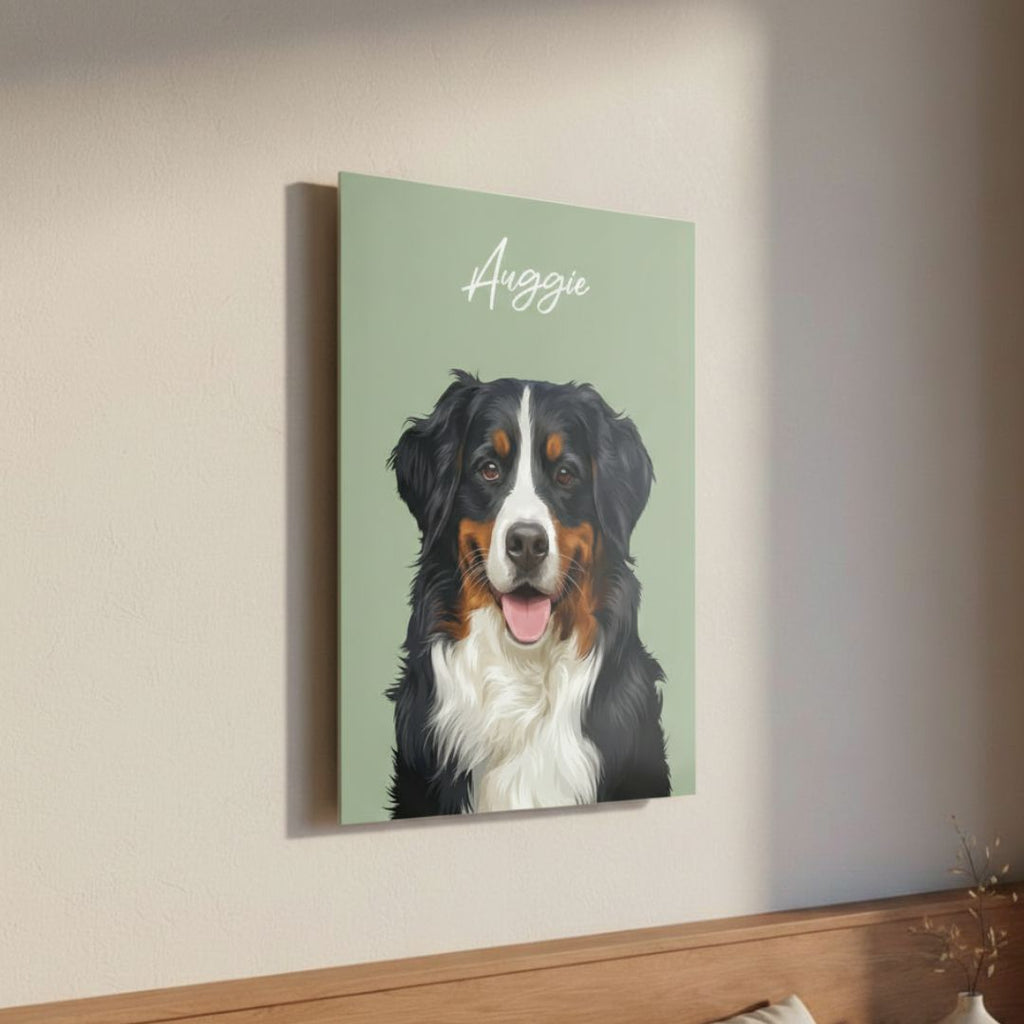 Custom Metal Print Pet Portrait - Story In Steel