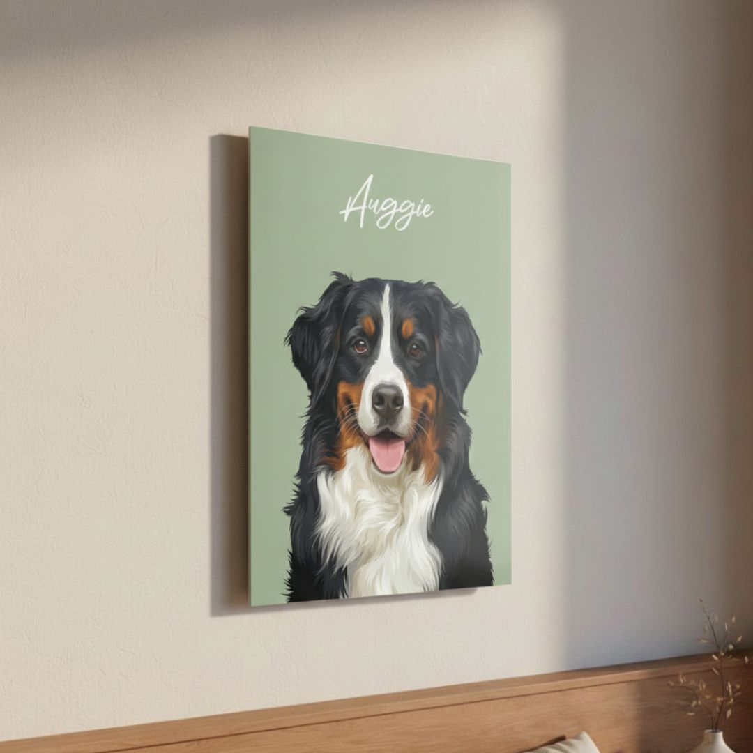 Custom Metal Print Pet Portrait - Story In Steel