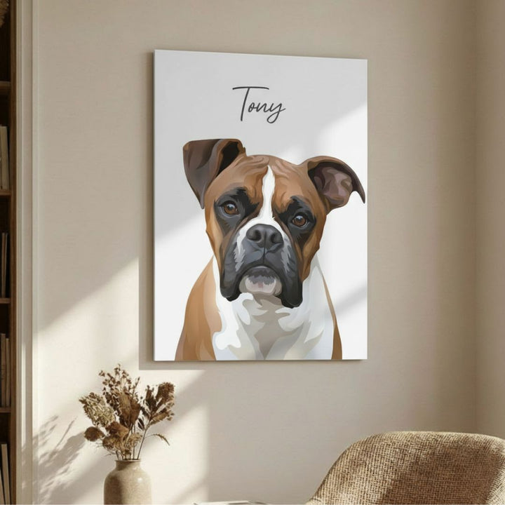 Custom Metal Print Pet Portrait - Story In Steel