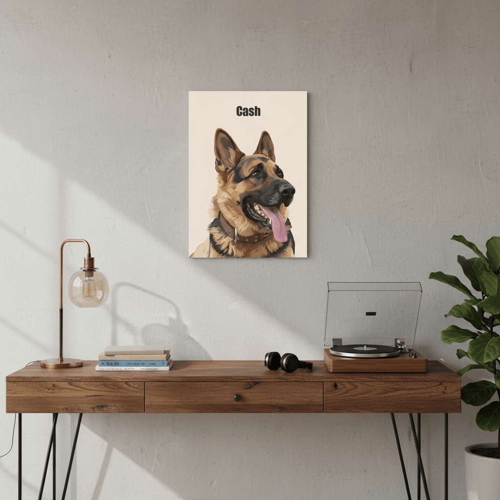 Custom Metal Print Pet Portrait - Story In Steel