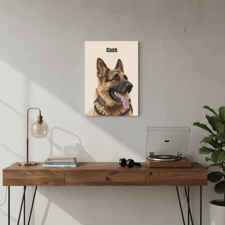 Custom Metal Print Pet Portrait - Story In Steel