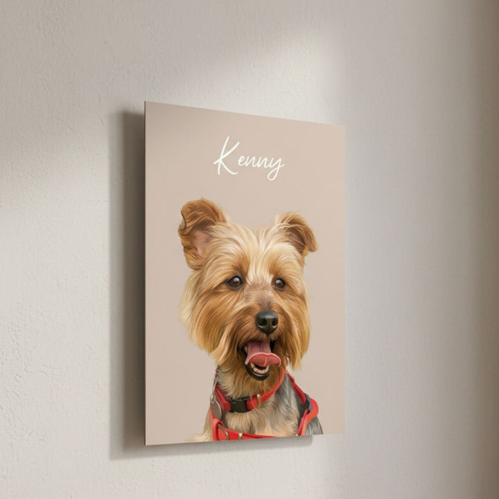 Custom Metal Print Pet Portrait - Story In Steel