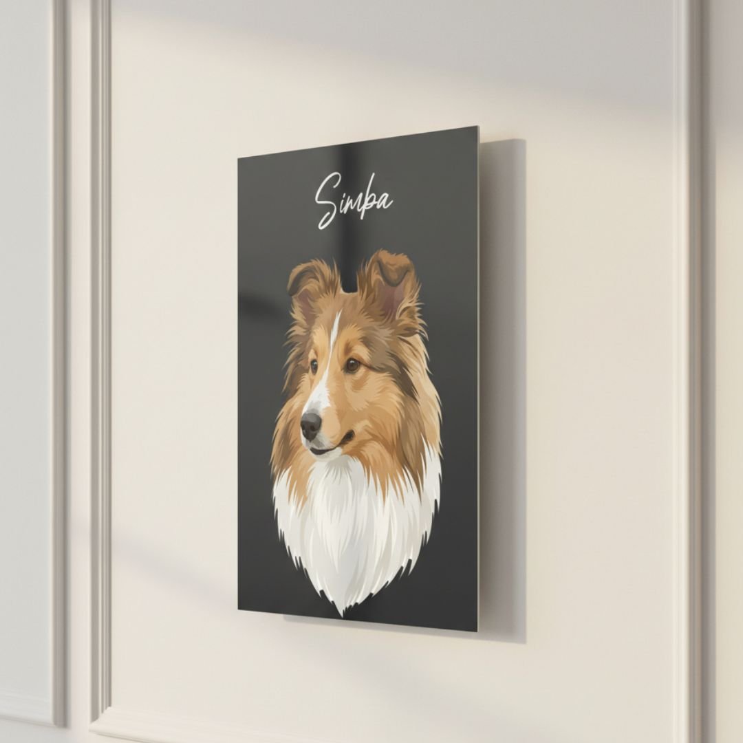 Custom Metal Print Pet Portrait - Story In Steel