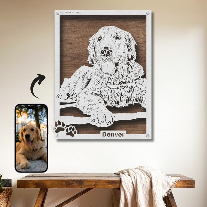 Custom Pet Metal Portrait - Story In Steel