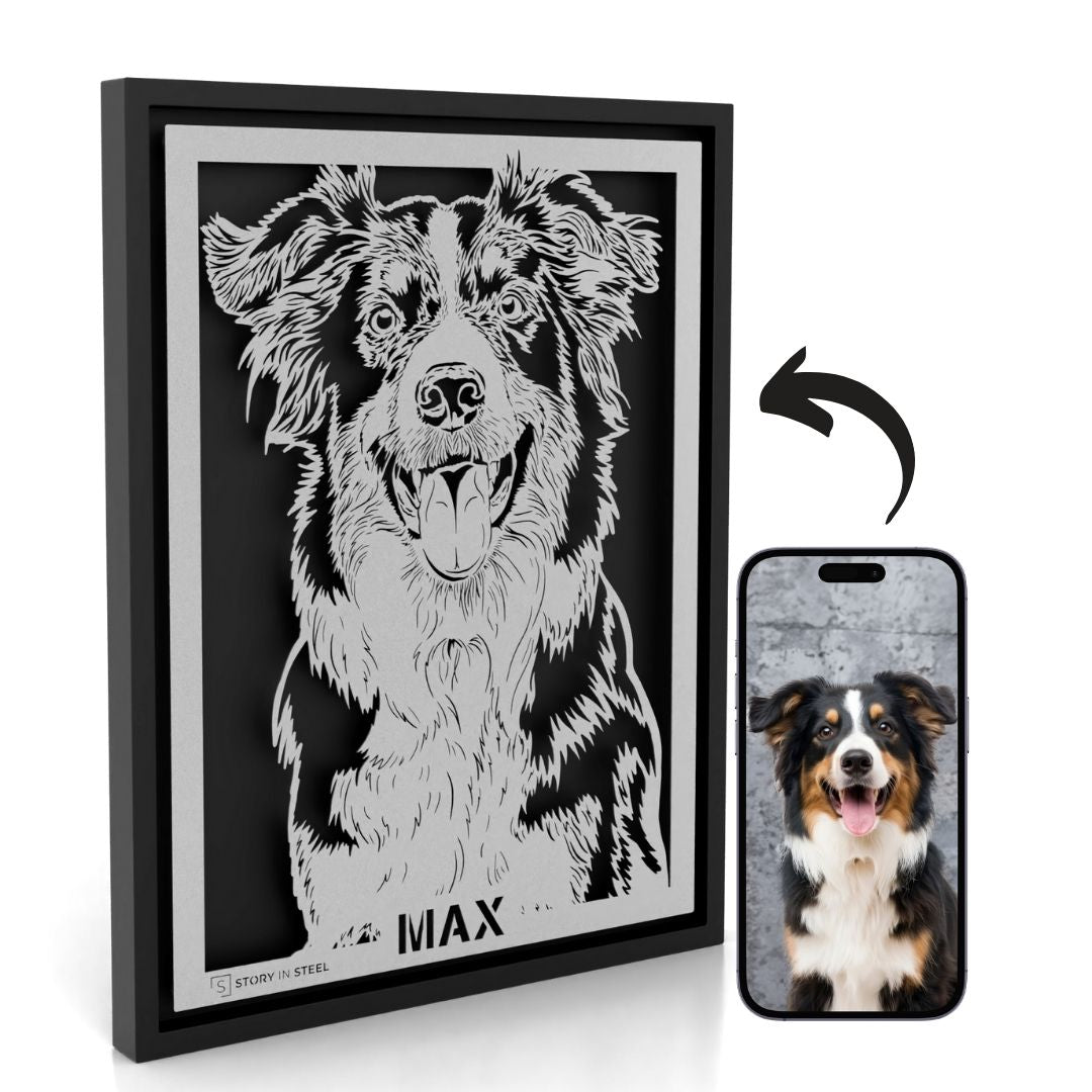 Custom Pet Metal Portrait - Story In Steel