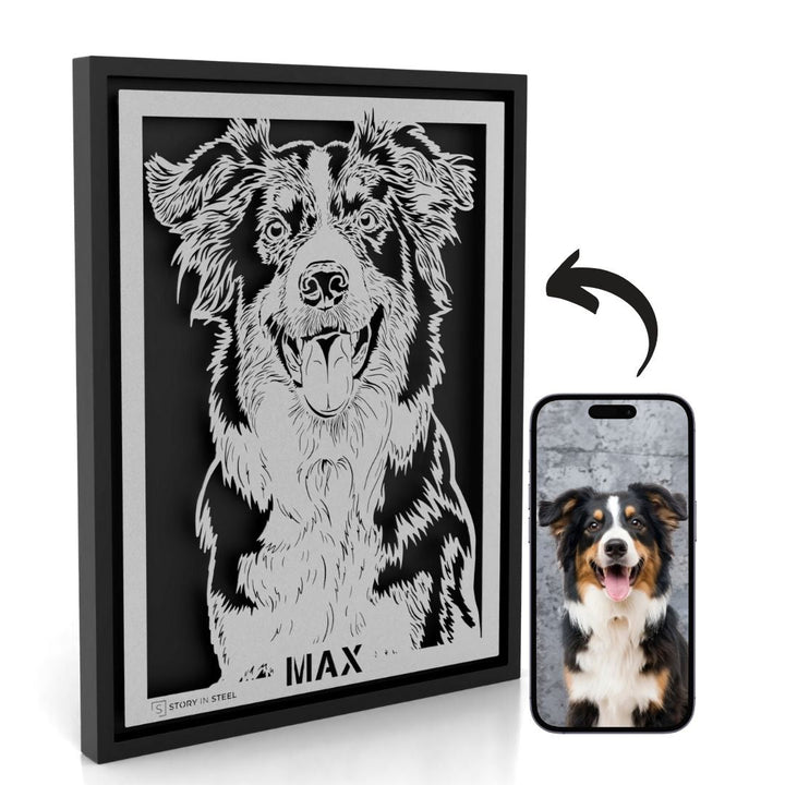 Custom Pet Metal Portrait - Story In Steel