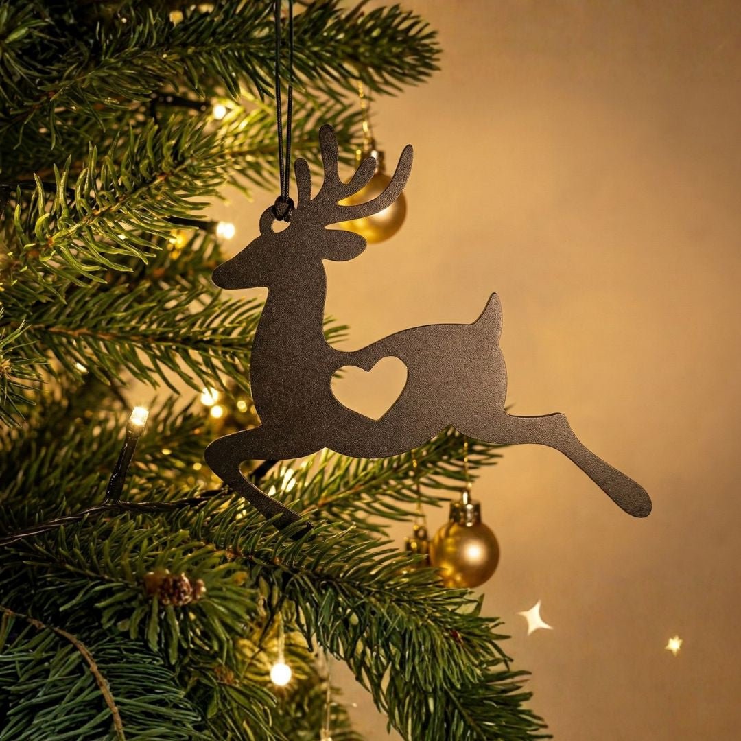 Deer Christmas Ornament - Story In Steel