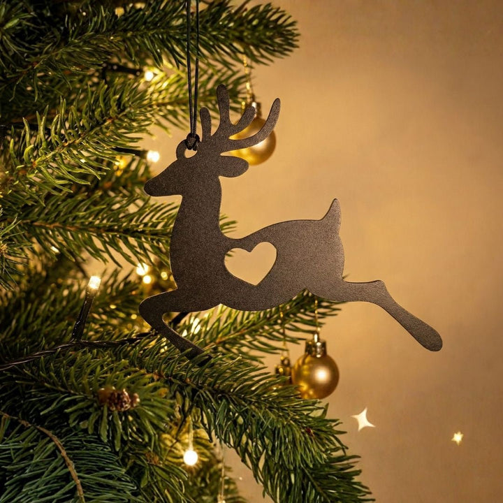 Deer Christmas Ornament - Story In Steel