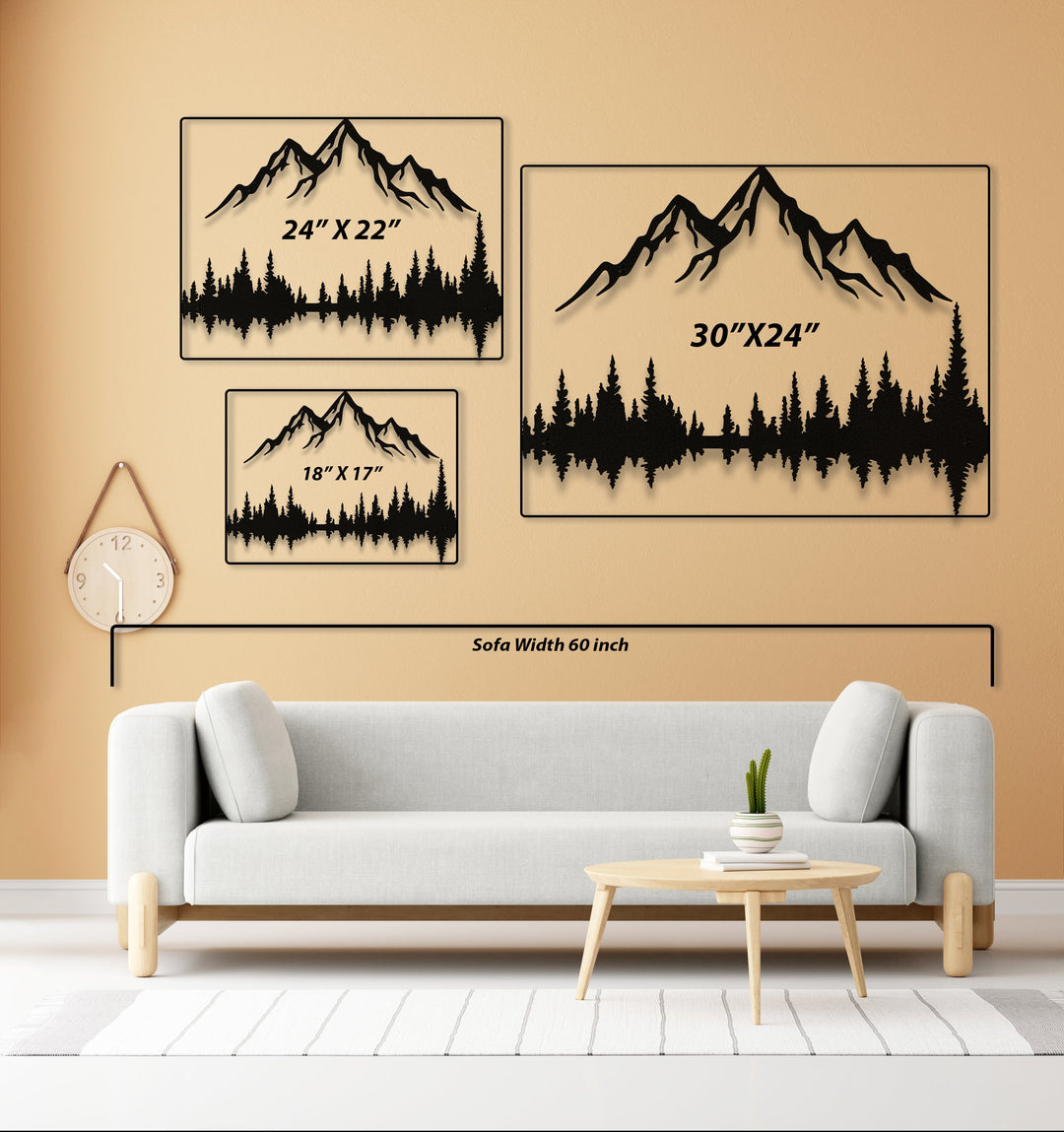 Forest Reflection Metal Wall Art - Story In Steel