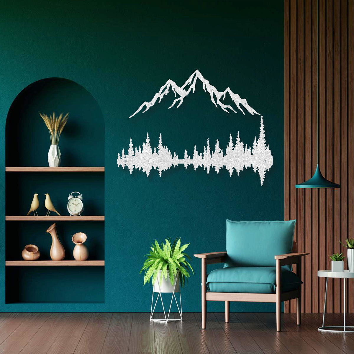 Forest Reflection Metal Wall Art - Story In Steel