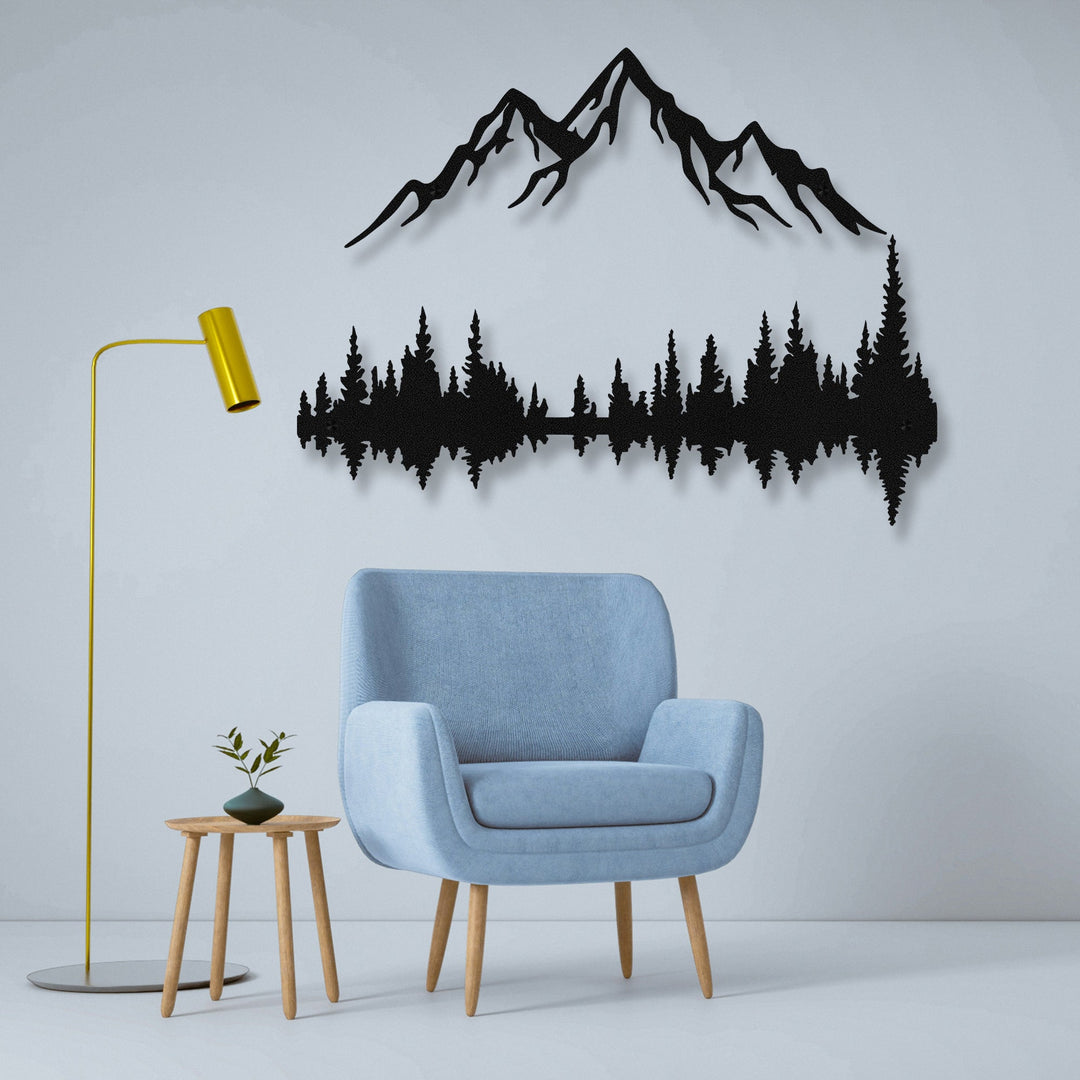 Forest Reflection Metal Wall Art - Story In Steel