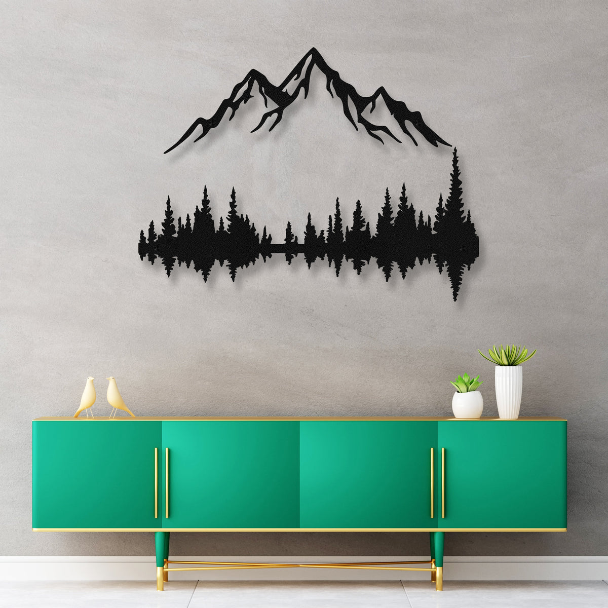 Forest Reflection Metal Wall Art - Story In Steel