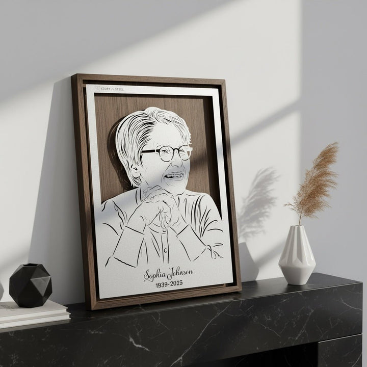 Memorial Metal Portrait - Story In Steel