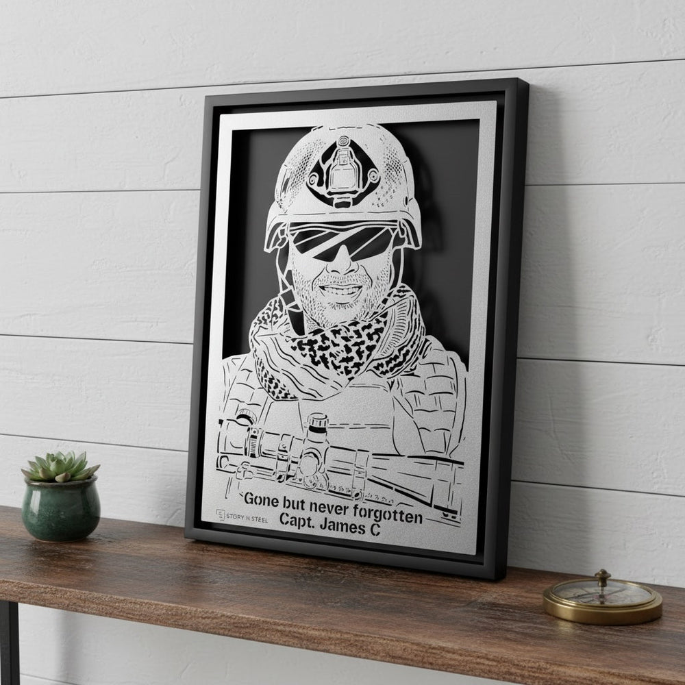 Memorial Metal Portrait - Story In Steel