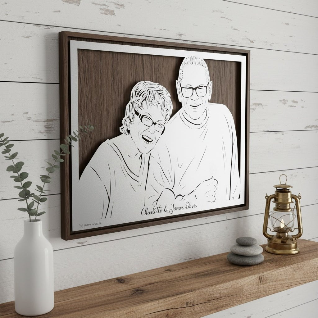 Memorial Metal Portrait - Story In Steel