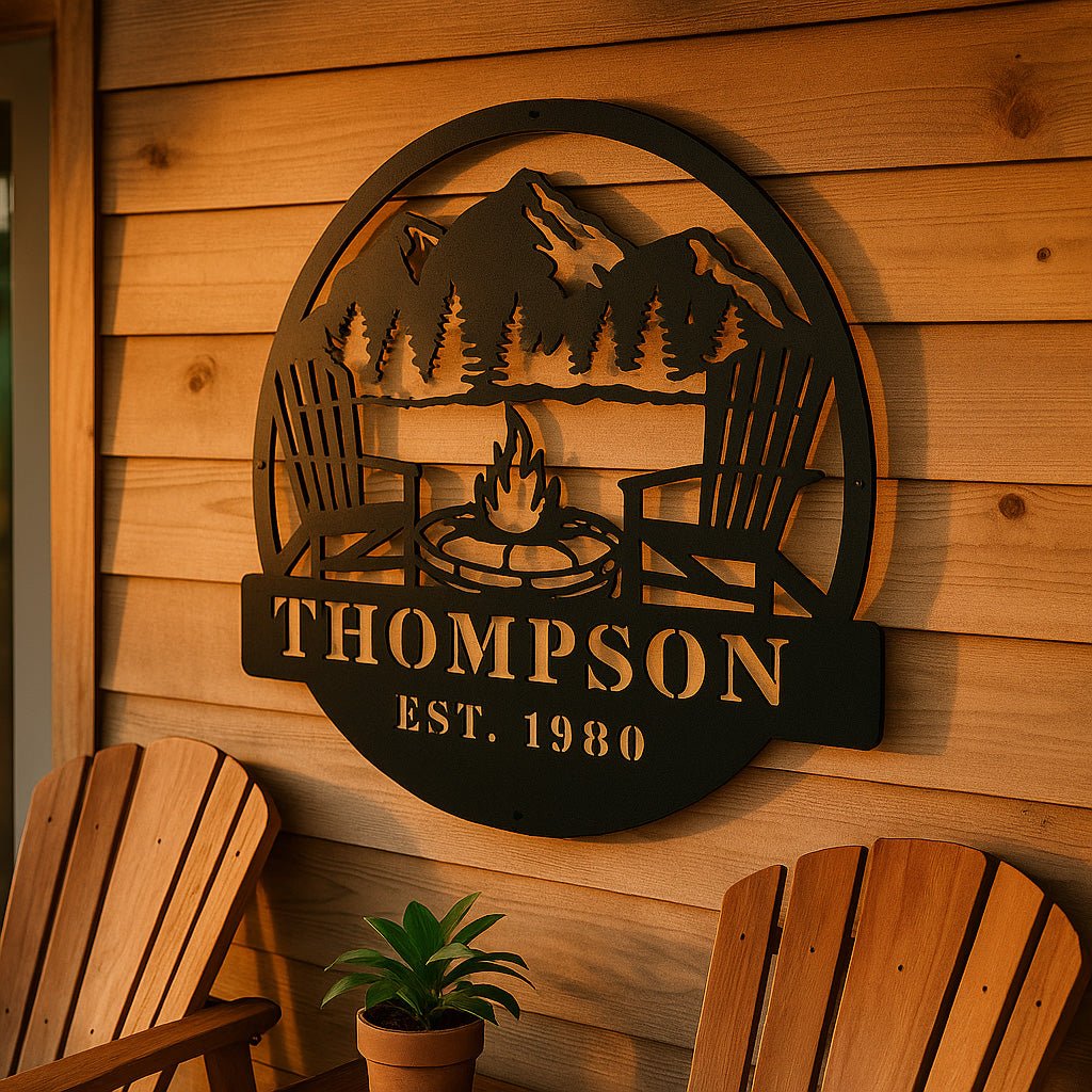 Personalized Campfire Monogram - Story In Steel