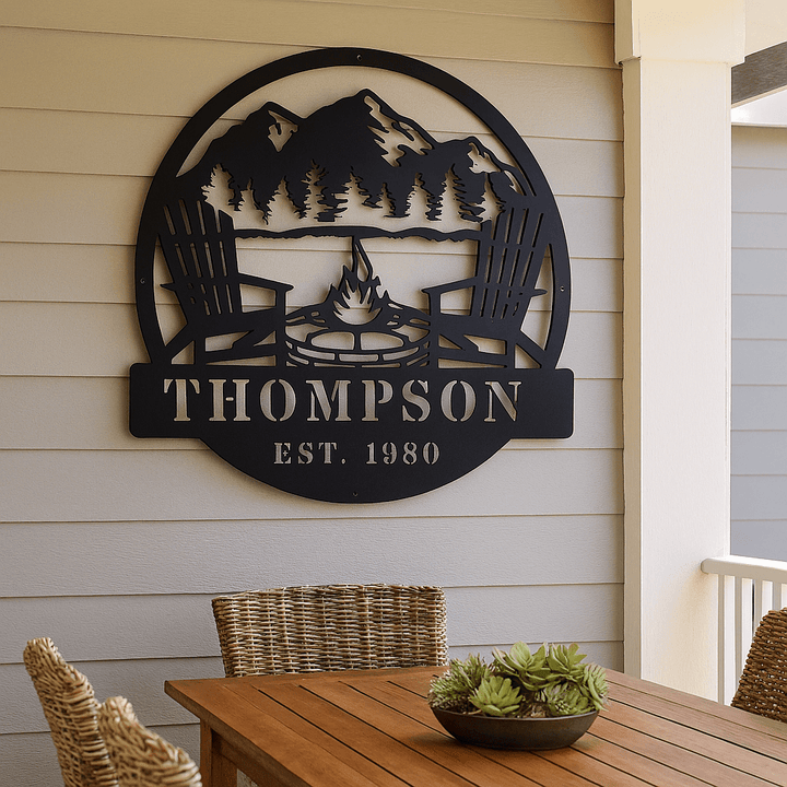 Personalized Campfire Monogram - Story In Steel