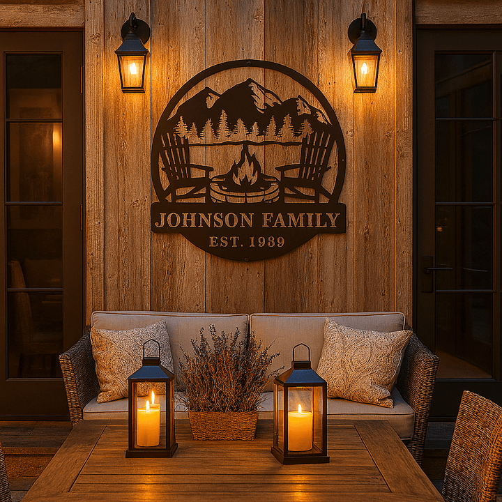 Personalized Campfire Monogram - Story In Steel