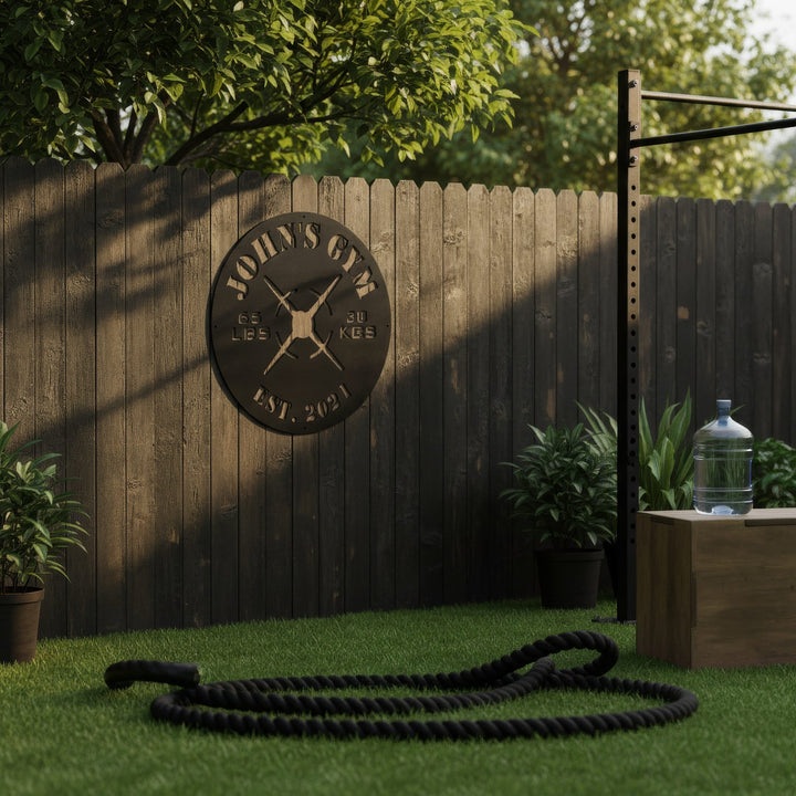 Personalized GYM Monogram - Story In Steel