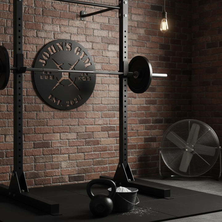 Personalized GYM Monogram - Story In Steel