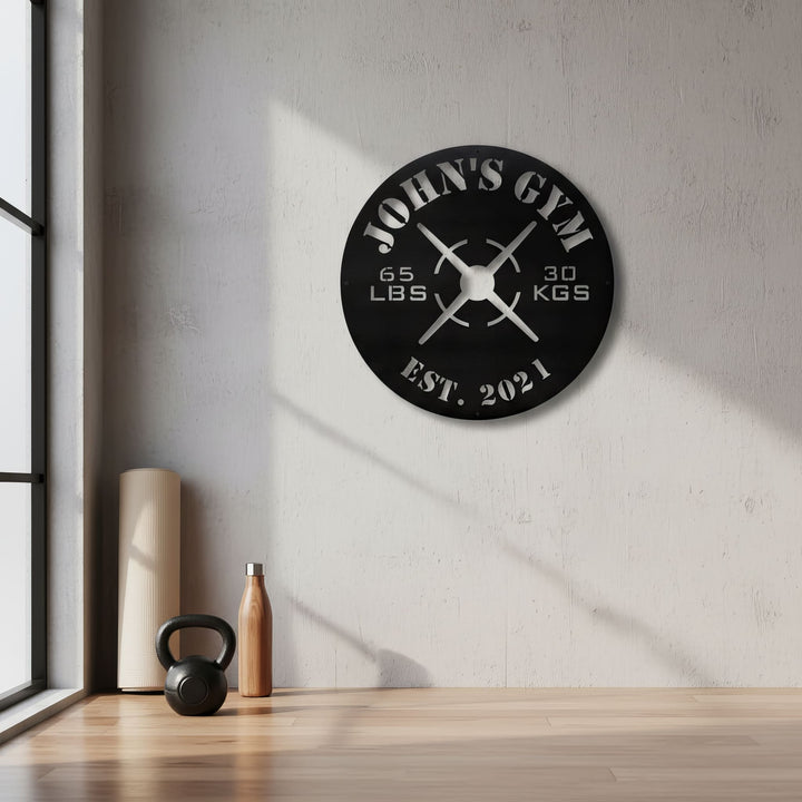 Personalized GYM Monogram - Story In Steel