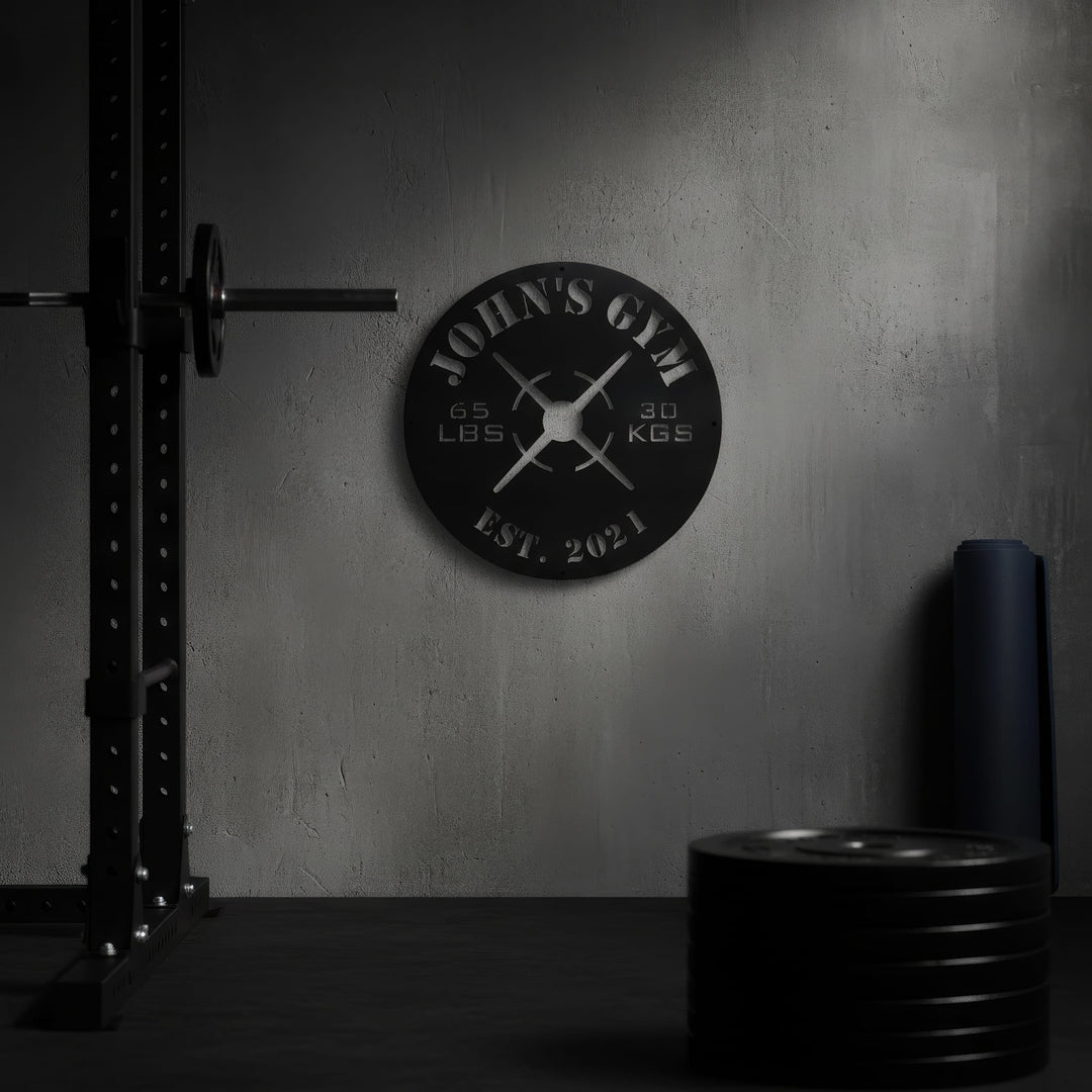 Personalized GYM Monogram - Story In Steel