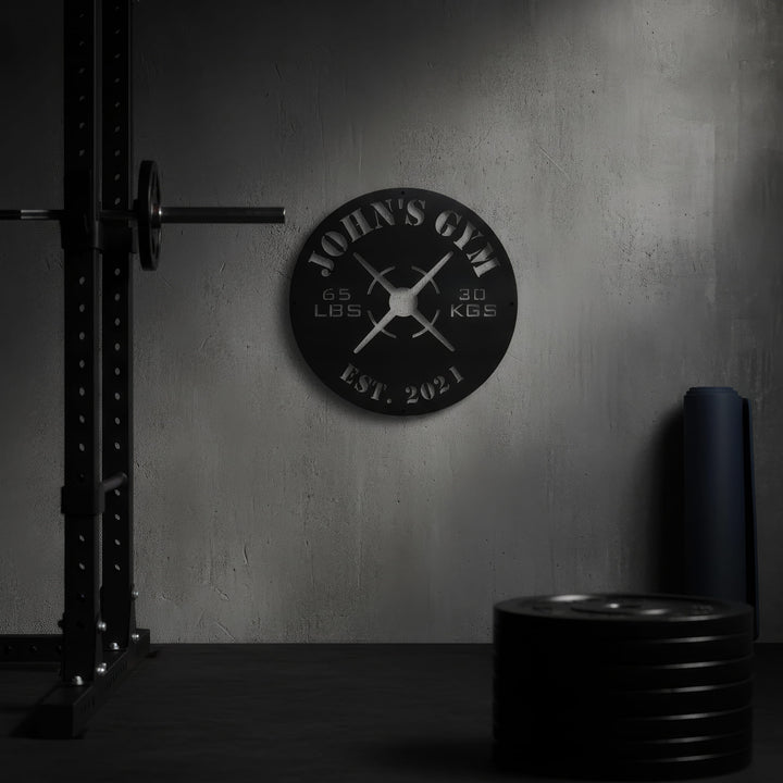 Personalized GYM Monogram - Story In Steel