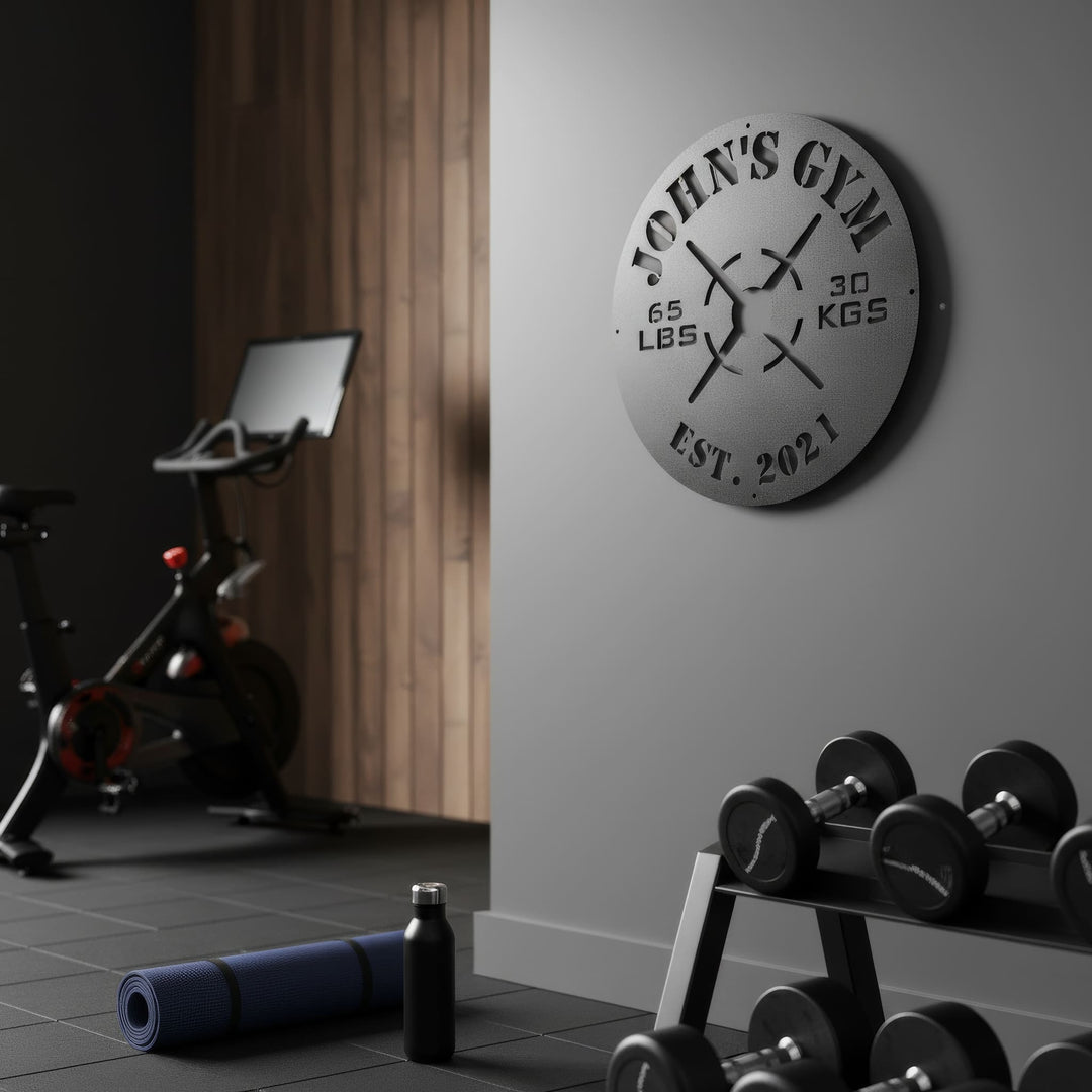 Personalized GYM Monogram - Story In Steel