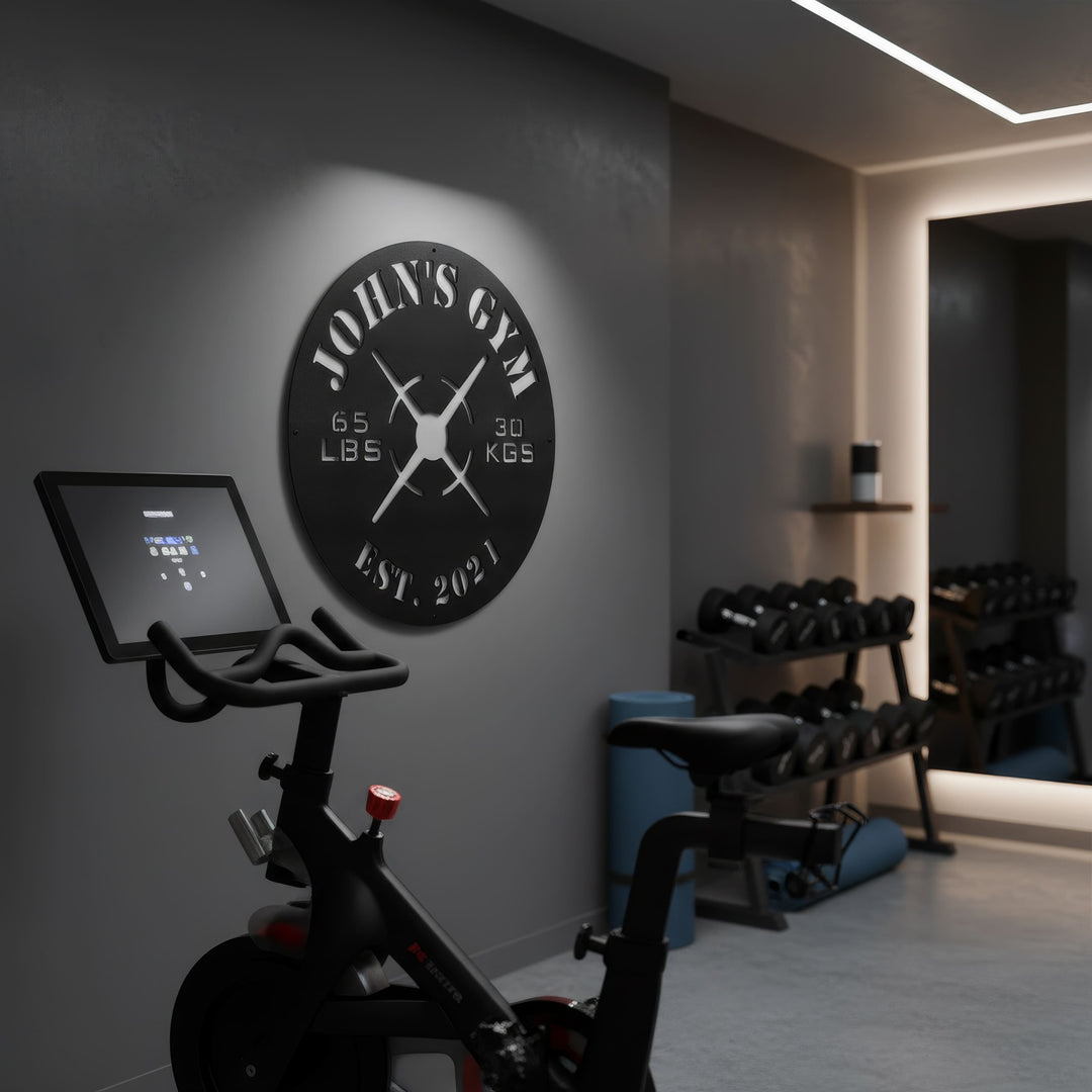 Personalized GYM Monogram - Story In Steel