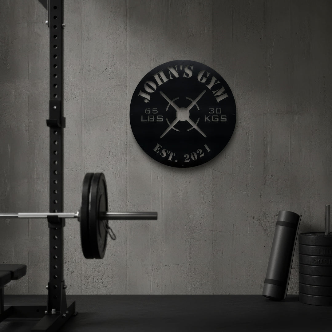 Personalized GYM Monogram - Story In Steel