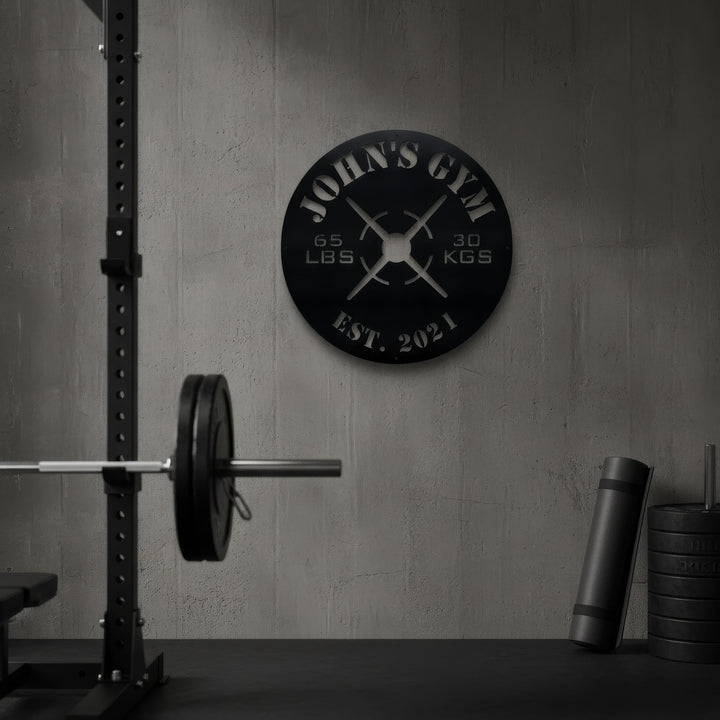 Personalized GYM Monogram - Story In Steel