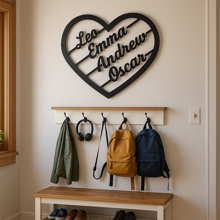 Personalized Heart line Monogram - Story In Steel
