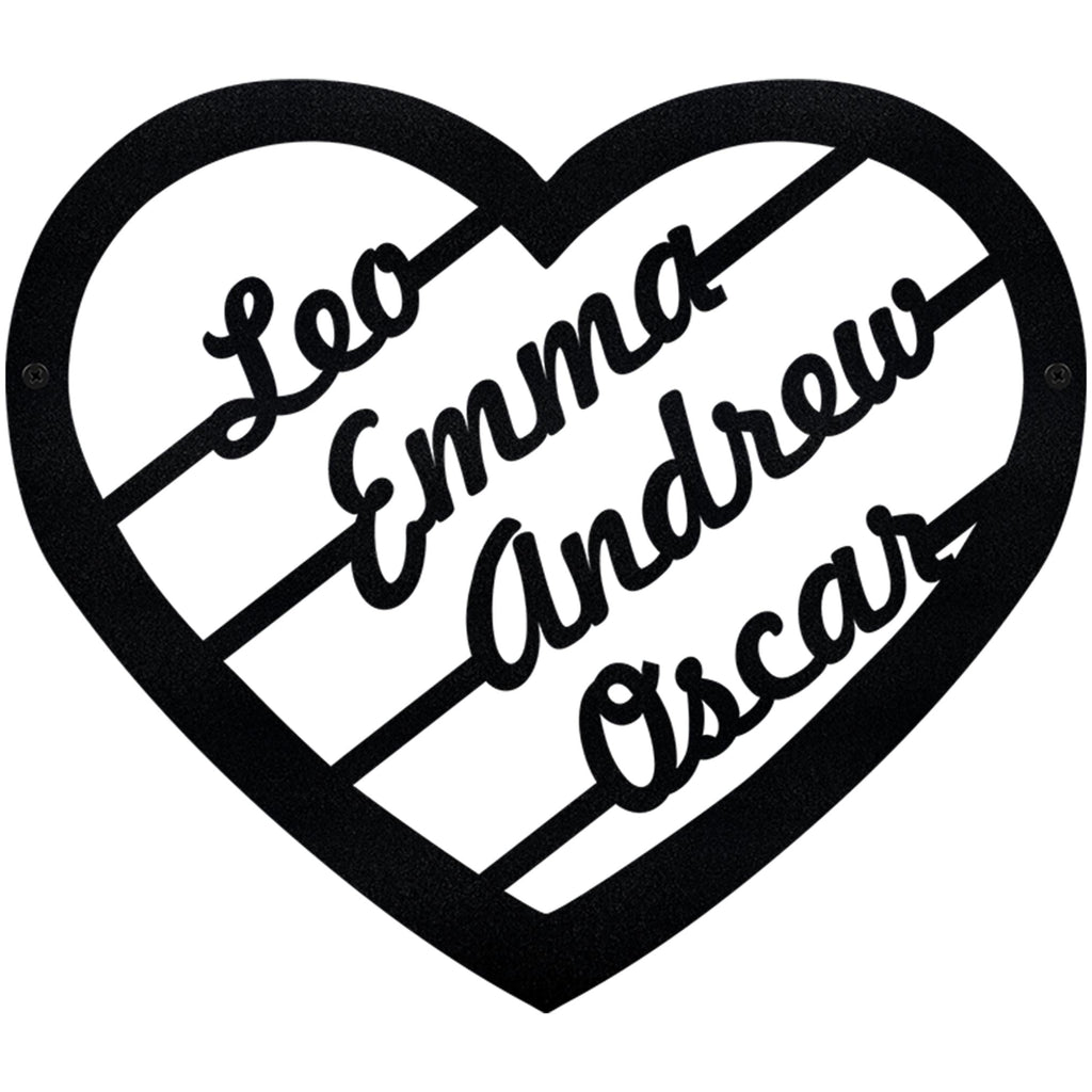 Personalized Heart line Monogram - Story In Steel