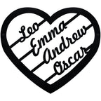 Personalized Heart line Monogram - Story In Steel