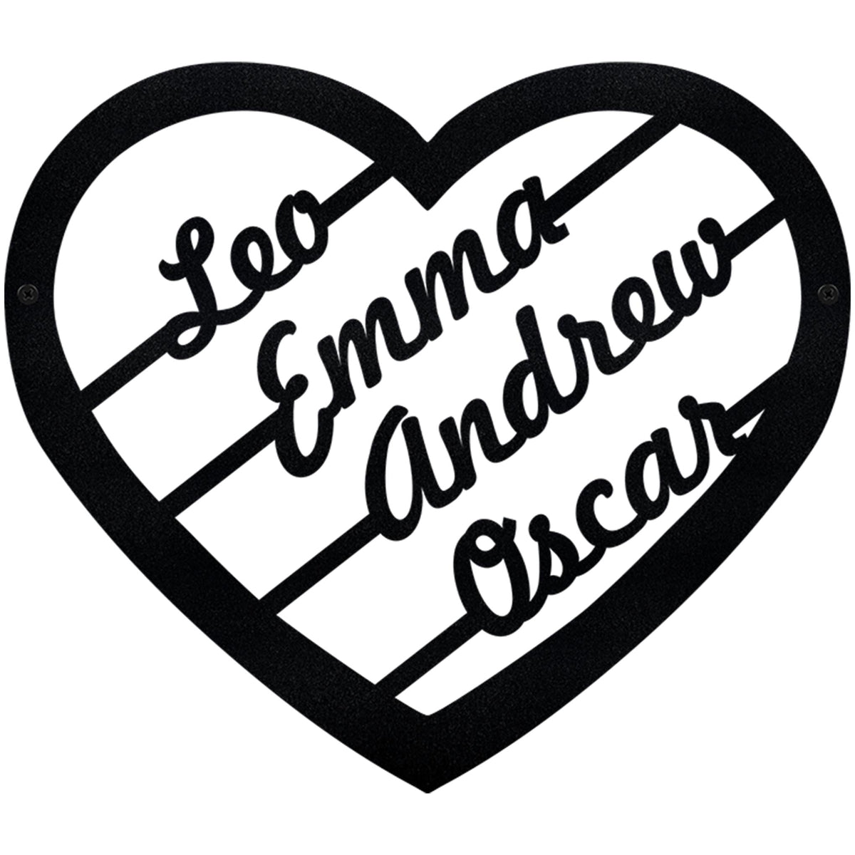 Personalized Heart line Monogram - Story In Steel