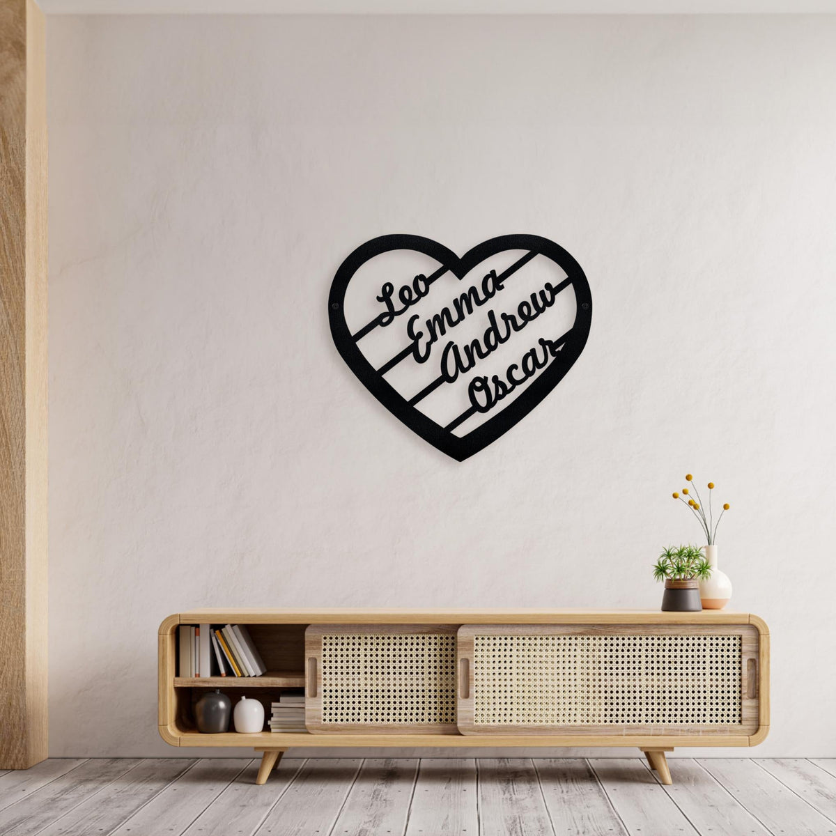 Personalized Heart line Monogram - Story In Steel